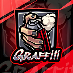 Graffiti esport mascot logo design