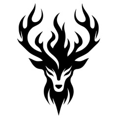 Silhouette of a deer demon