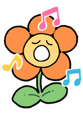 うたう花(オレンジ)