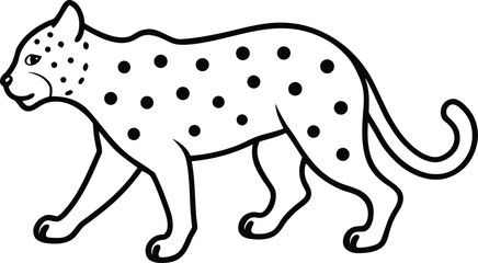 vector illustration of a leopard tiger