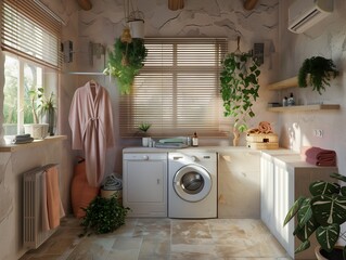 interior of a modern laundry room