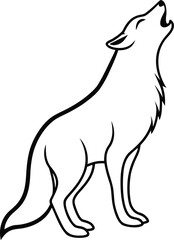 vector illustration of a white Fox