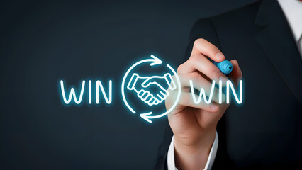 Achieving win-win business solutions and partnerships together now drawing