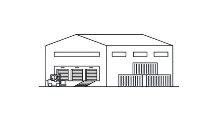 Simple Warehouse with Forklift and Loading Dock.