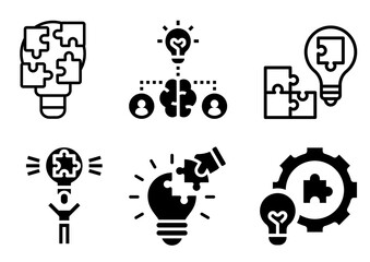 light bulb icon set