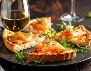 Salmon Tart Appetizer Plate