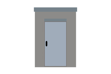 物置き小屋　ドア1つ茶色 