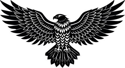 Obraz premium Majestic eagle illustration with detailed feathers and realistic style