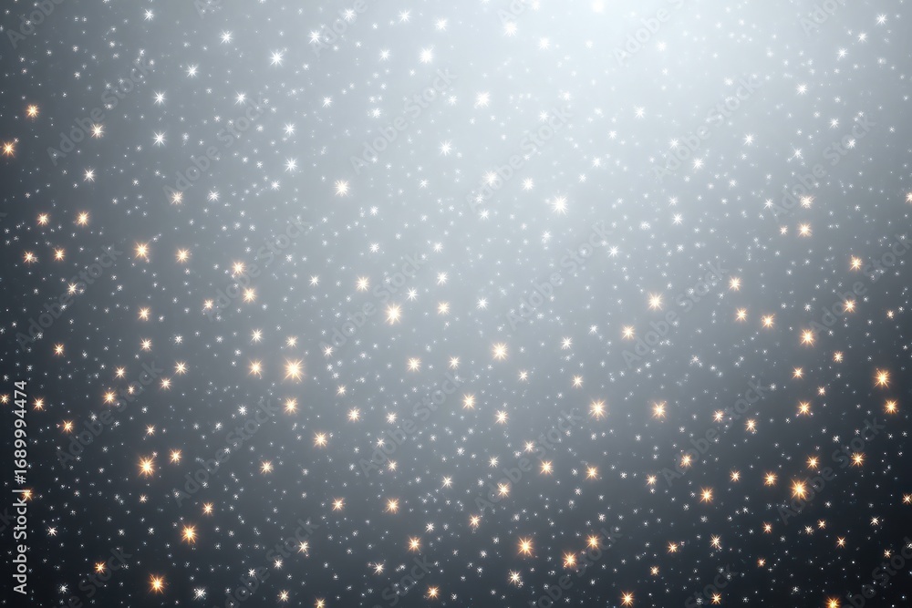 Aufkleber abstract glowing stars scattered across a gradient grey background creating a magical and serene atm