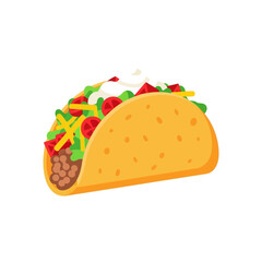 Delicious Ground Beef Taco with Lettuce, Tomato, and Cheese