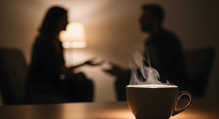 Couple having a serious conversation.