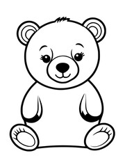 Obraz premium cute cartoon bear. illustration