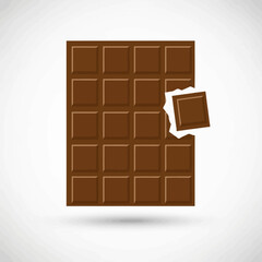 Milk Chocolate Bar with a Broken Piece