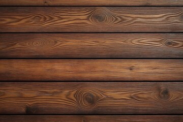 Fototapeta premium Close-up view of horizontal wooden planks with natural grain patterns and warm brown tones