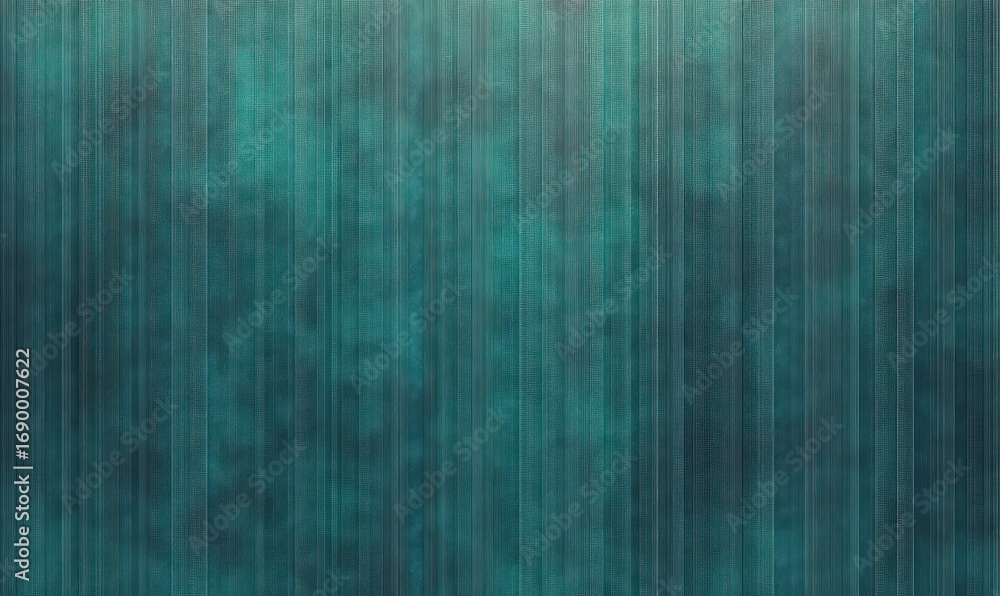 Poster abstract textured background with vertical stripes in shades of teal and blue creating a calm and se