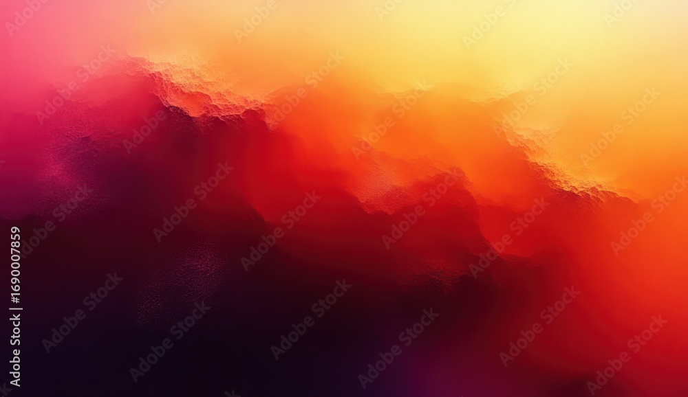 Aufkleber abstract vibrant gradient blending warm colors from red and orange to deep purple with a soft textur