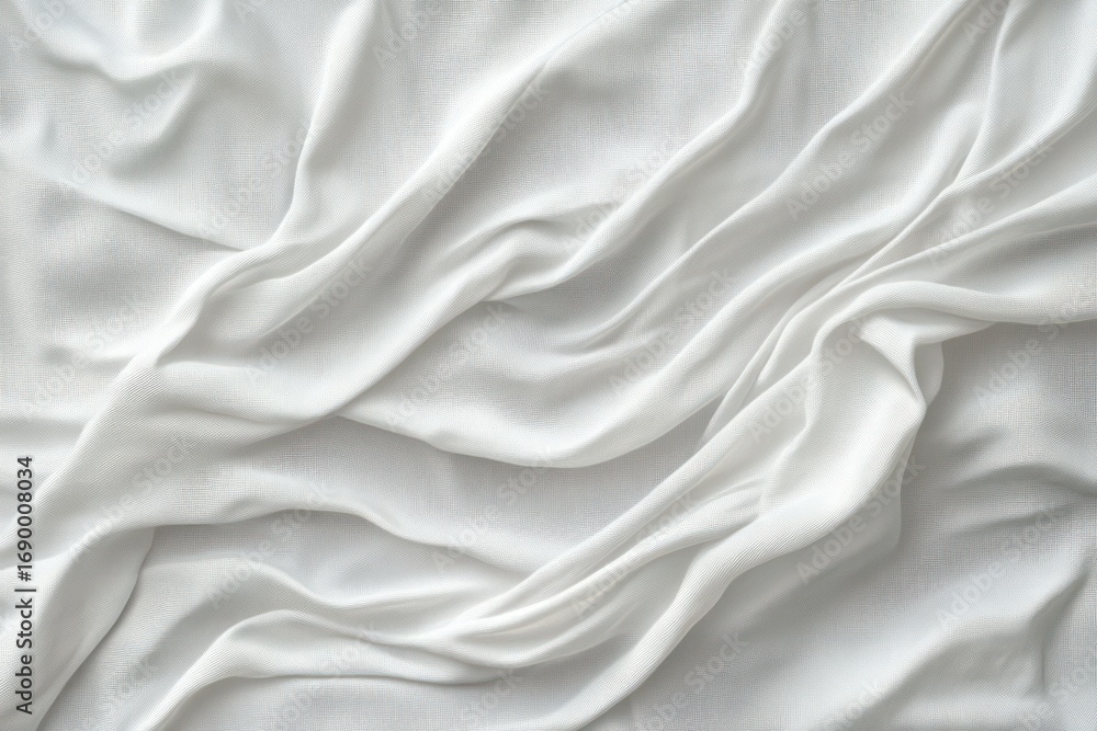 Aufkleber soft white fabric with gentle folds and delicate texture creating smooth flowing patterns