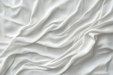 Obraz premium soft white fabric with gentle folds and delicate texture creating smooth flowing patterns