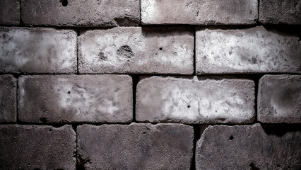 White and black rough gray brick wall background for business and life resilience
