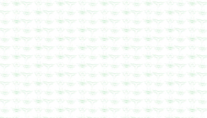 Repeating Pattern of Green Abstract Swirls and Lines on a White Background seamless