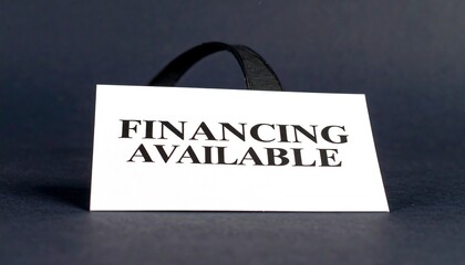 White card with black text