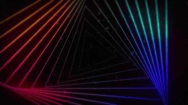 An abstract vector background with bright glowing lines of light that create a digital fractal pattern