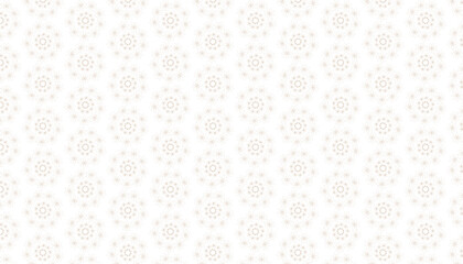 Brown Floral Mandala Pattern Seamlessly Repeating on White abstract background