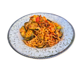 laghman nouilles sauteed kirghizes 