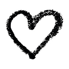 Simple hand drawn heart drawing illustration Scribble heart doodle Love clipart