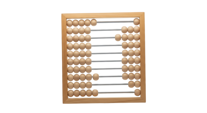Abacus Numerical System: A detailed shot captures the timeless essence of learning through an abacus, a symbol of traditional arithmetic. Each bead reflects the path of understanding.