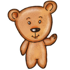 hand drawn teddy bear