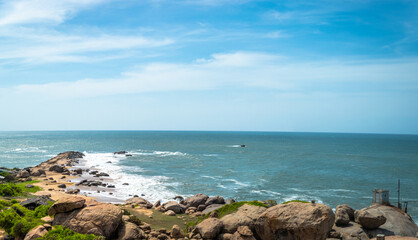 Kirinda beach, Sri Lanka. Beautiful southwestern coast of Sri Lanka. Amazing beaches, best places for holidays