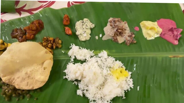A home cooked onam sadhya
