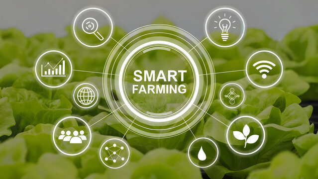 Modern smart farming technology helping grow more lettuce efficiently