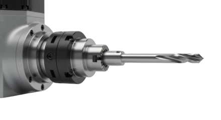 Industrial Drill: A detailed, up-close shot of an industrial drill showcases its precision and power, representing the core of manufacturing and engineering. 