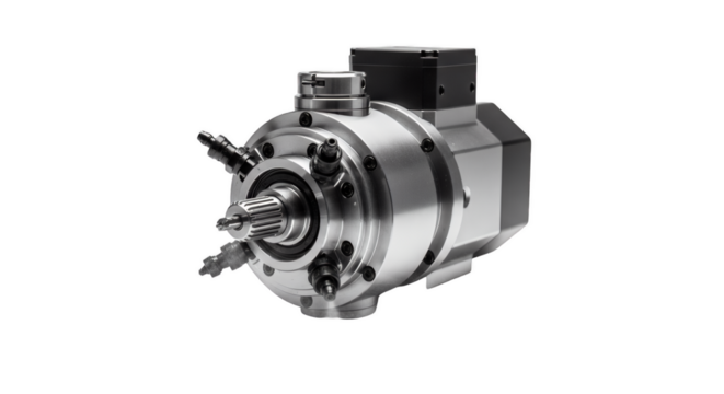 Industrial Engine Closeup: An impeccably detailed close-up of a cutting-edge engine, showcasing its complex mechanics and precision engineering. The image emanates strength and innovation.