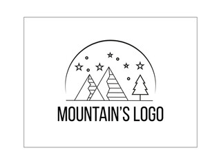 Mountain Logo Design | Minimal, Modern, Adventure, Outdoor, Travel & Nature Branding Icon
