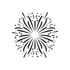 Fireworks Burst Celebration Outline
