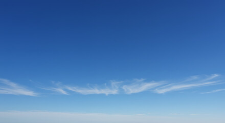 Obraz premium Blue sky background, minimal clouds