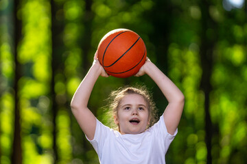 Kids doing sport fitness on nature. Kid exercising outdoor. Kid practicing fitness at home. Child...