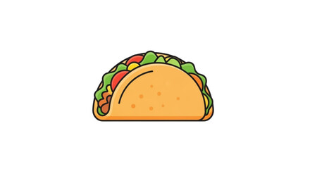 Delicious taco vector illustration for mexican food lovers and restaurant promotions and social media marketing