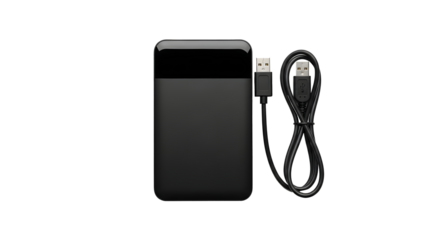 External hard drive portable HDD black casing USB storage device computer data backup tool