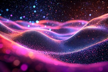 Vibrant abstract energy waves with lights high resolution picture