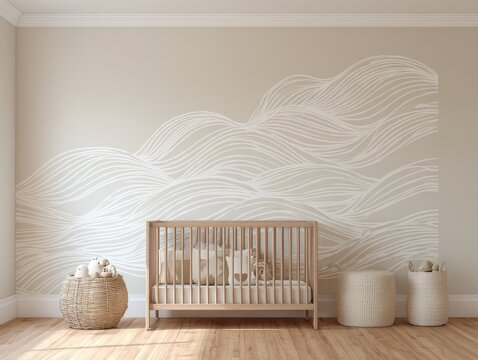 A baby ' s room with a cribe and a cribe