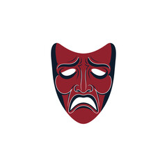 Traditional Japanese Sad Theatre Mask