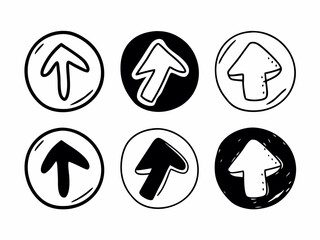 Handdrawn arrow illustration set doodle