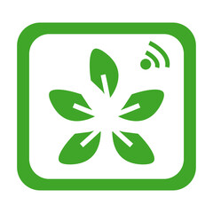 smart green leaf icon illustration vector