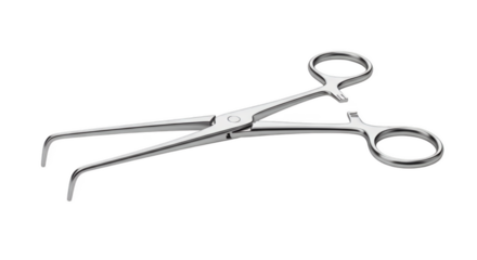 Surgical Instrument: A detailed shot of surgical forceps, crucial medical tool, crafted with high precision and designed for specialized functions.
