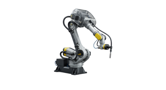 Precision Automation: A detailed look at an industrial robotic arm, showcasing advanced engineering and technological prowess, ideal for illustrating automation and manufacturing concepts.