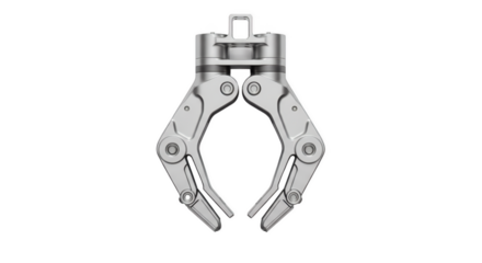 Robotic Gripper in Focus: This image shows a highly detailed robotic gripper, showcasing its industrial design and engineering precision.